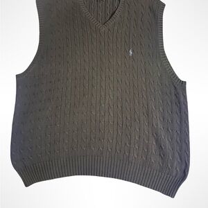 Ralph Lauren polo cable knit vest size XXL navy blue